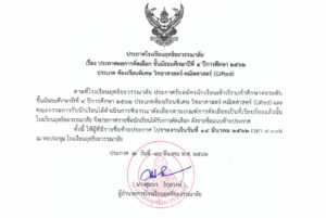 Read more about the article ผลการคัดเลือกเข้าเรียน ม.4 ห้องเรียนพิเศษ ปี 62