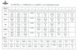 Read more about the article ตารางเรียน ภาคเรียนที่ 1 ปี 62