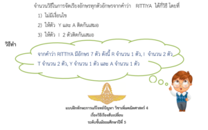 Read more about the article แบบฝึกทักษะการแก้โจทย์ปัญหา วิชาเพิ่มคณิตศาสตร์ 4  เรื่องวิธีเรียงสับเปลี่ยน ระดับชั้นมัธยมศึกษาปีที่ 5