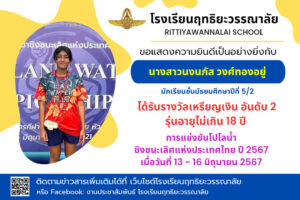 Read more about the article รับรางวัลเหรียญเงิน อันดับ 2 รุ่นอายุไม่เกิน 18 ปี การแข่งขันโปโลน้ำชิงชนะเลิศแห่งประเทศไทย ปี 2567